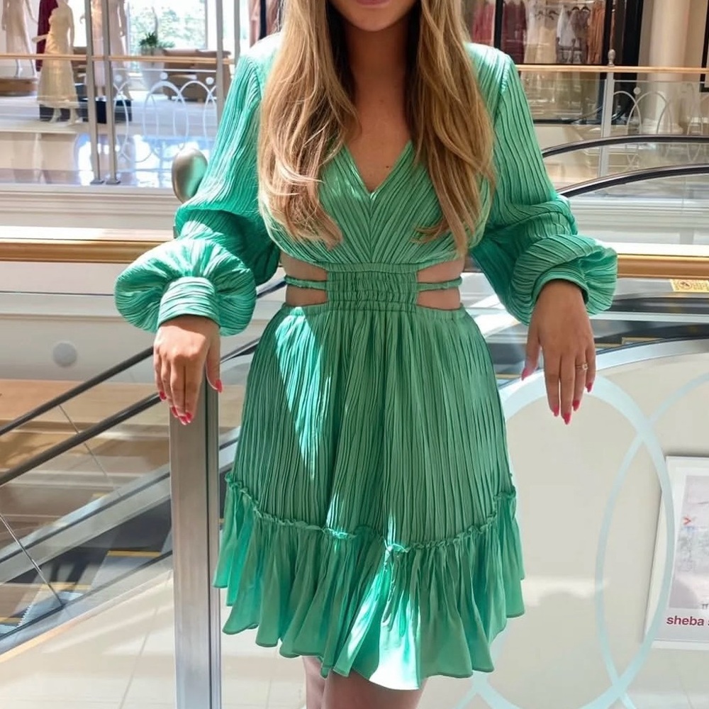Jonathan Simkhai Green Cut-Out Dress